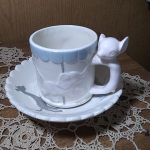 Adorable handmade tea cup & saucer